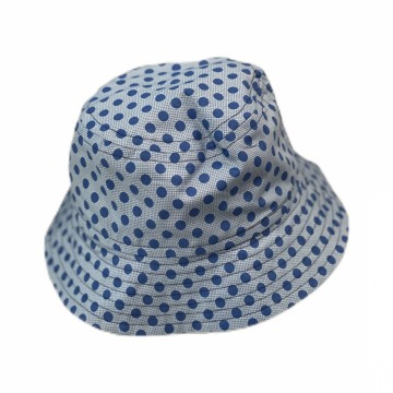 Sommerhatt Prikket blå